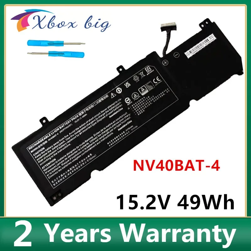 NV40BAT-4 Laptop Battery For CLEVO IGER S1 XMG Core 14 NV40BAT-4,NV40BAT-4-49 4ICP7 XMG Core 14 15.2V/3175mAh 49Wh