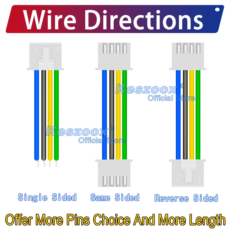 JST XHS2.5mm Wire Connector 2/3/4/5/6/7/8/9/10/11/12Pin Cable Crimp Terminals Block Jack Plug Connectors 22AWG Copper wire