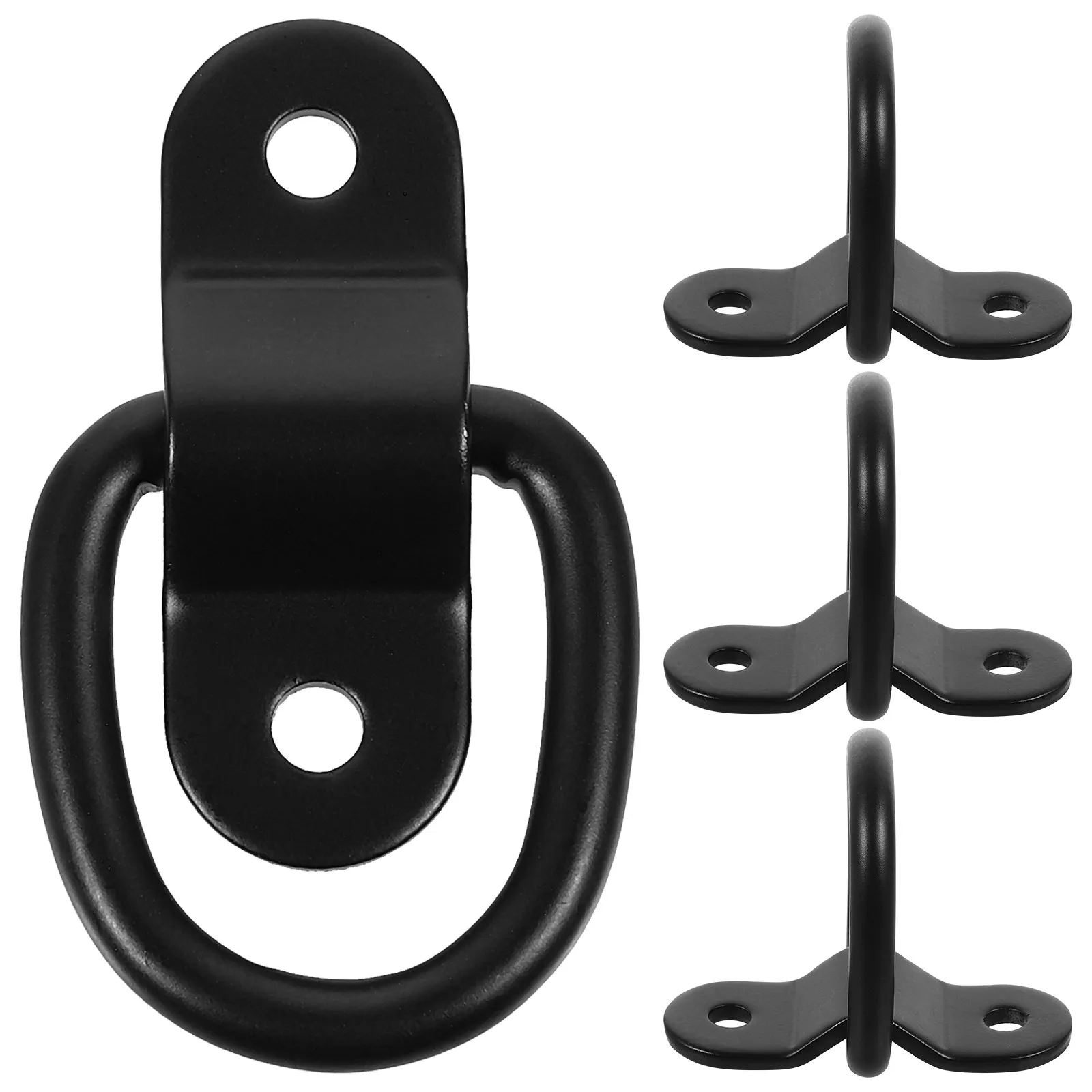 

4Pcs Metal D Ring Tie Down Anchor High Strength Iron Lashing Ring for Trailers Trucks Cargo Securing Surface Mount Trailer