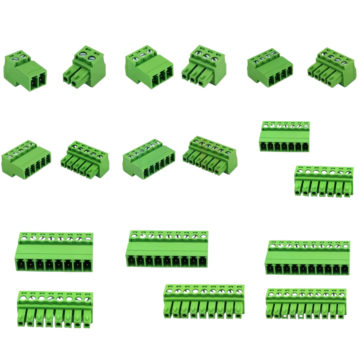 1Sets 15EDGRK 3.81mm 2/3/4/5/6/7/8-24 pin right angle screw terminal block connector 15EDG 3.81MM pitch Plug + Pin Header Socket