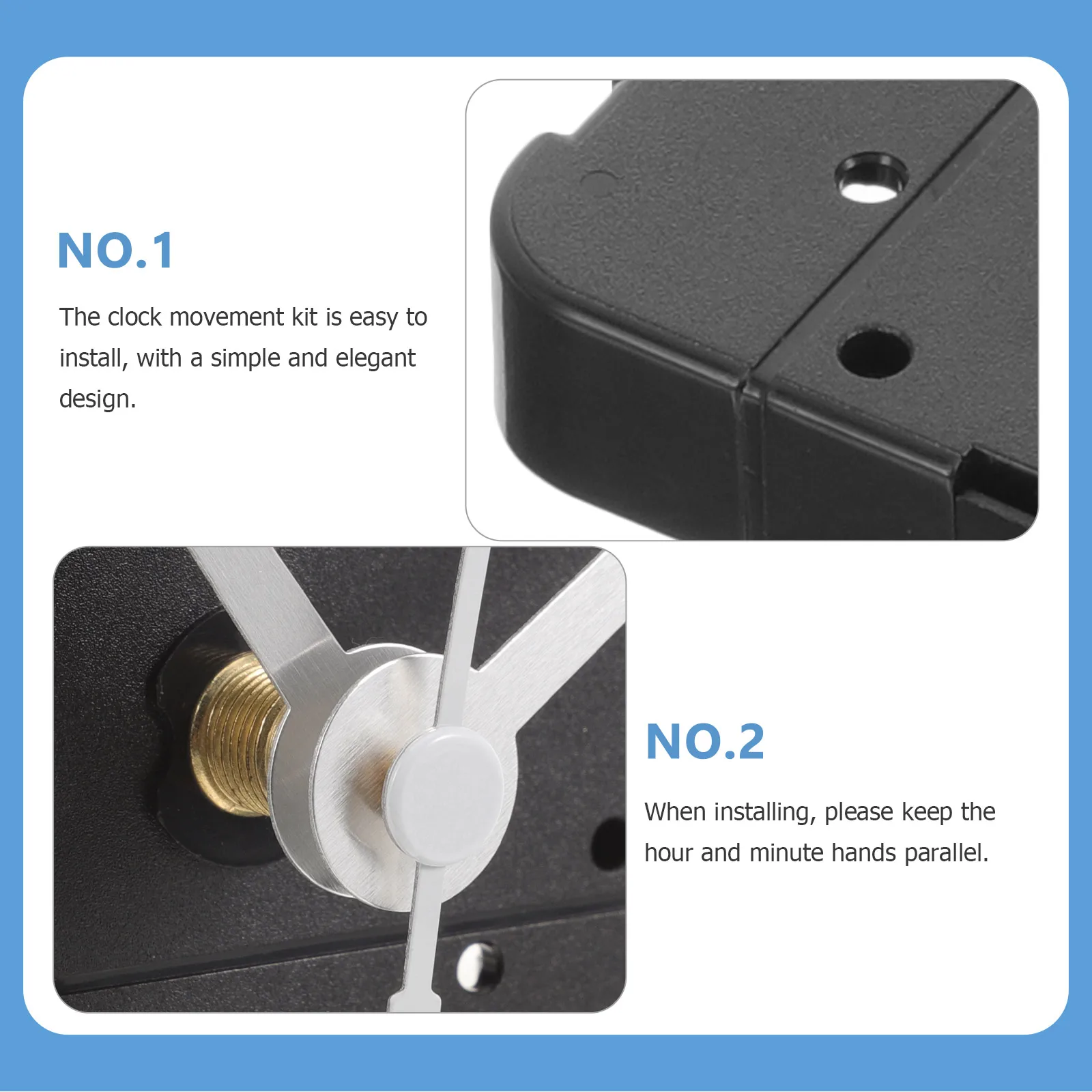 

1 set 1 Set Diy Making Kit With Reverse Movement Mechanism For Wall Clock Replacement Operated Long Shaft Clock Parts