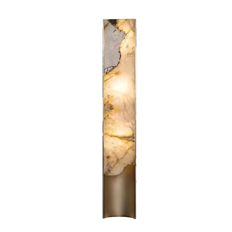 Natural marble wall lamp, simple light-emitting diode, home, living room, bedroom decoration