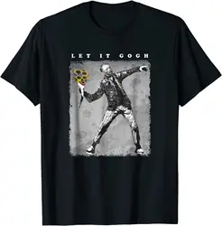 Let it Gogh T Shirt - Van Gogh Graphic Tee Gift Cotton Tshirts for Men Funny Tops Tees Coupons Unique