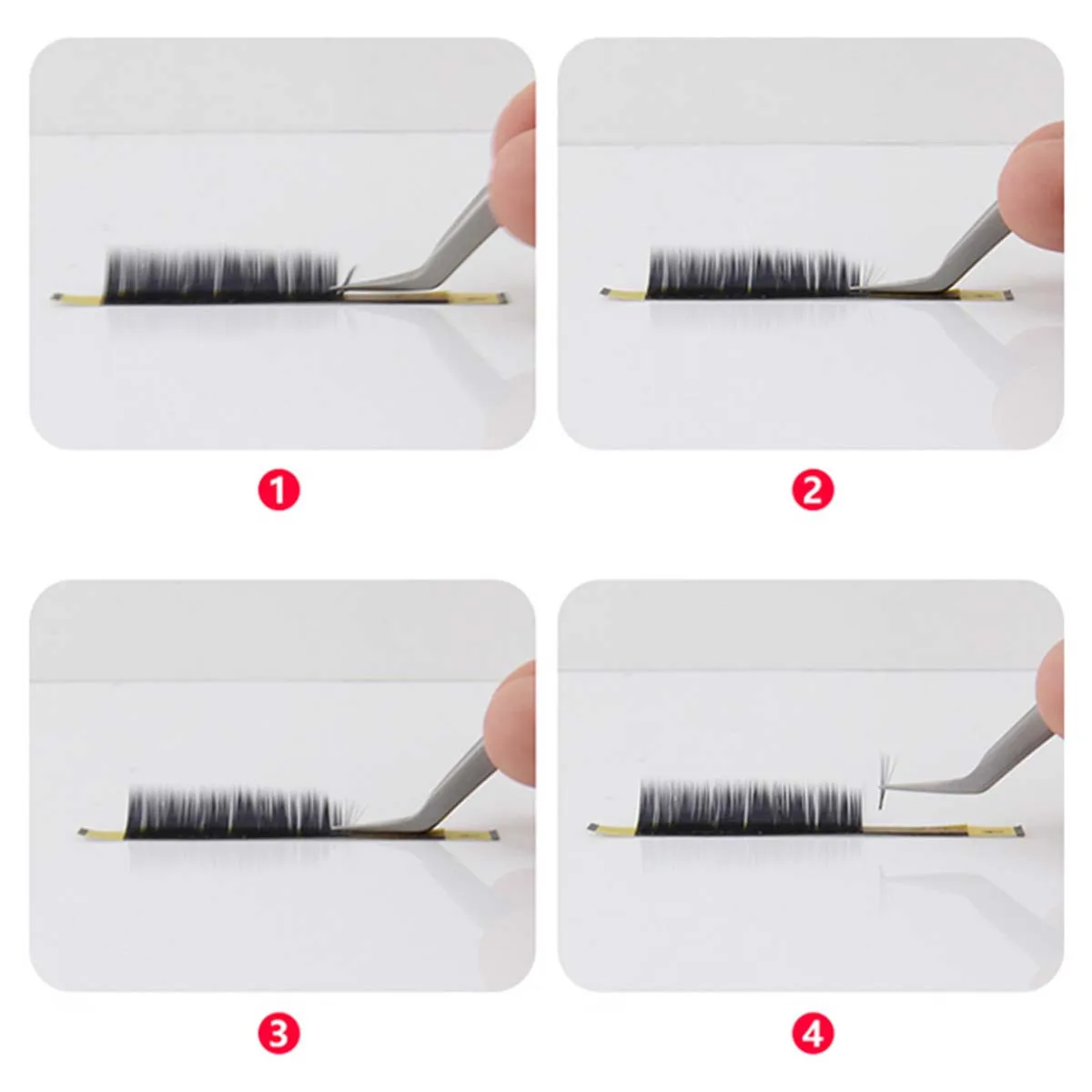 Fake Eyelashes Tweezers Stainless Steel High Precision Lightweight Eyelashes Dedicated Clips for Stage Performance Photo Shoots