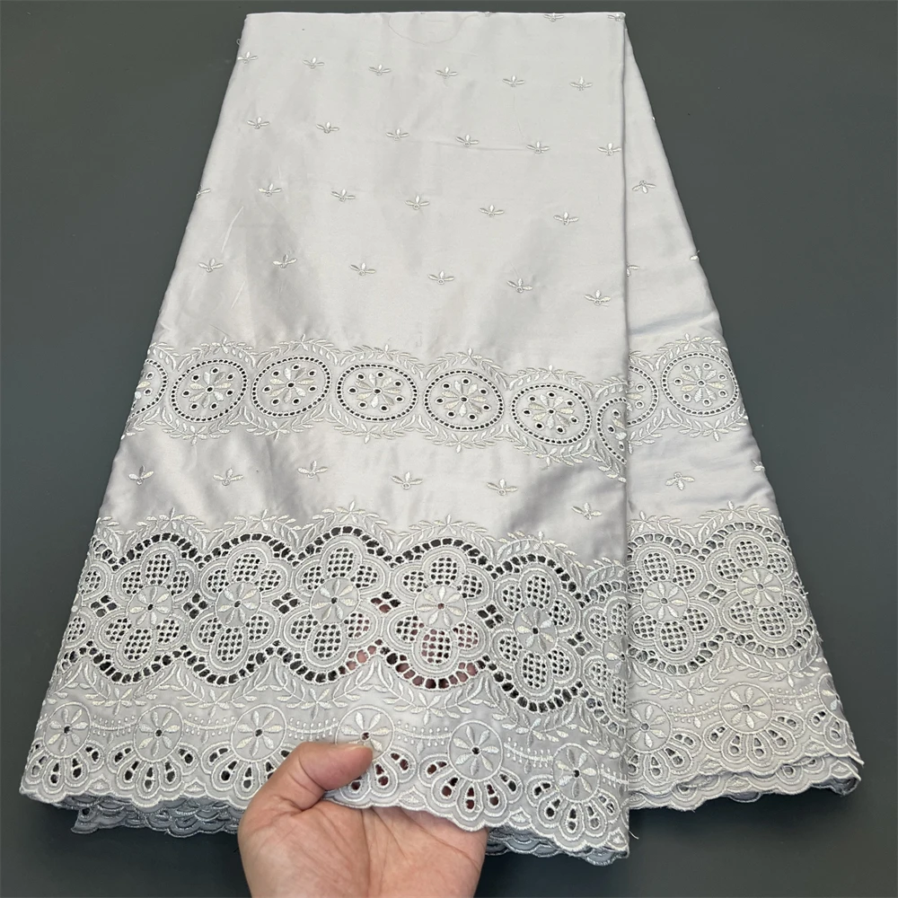 Swiss Voile Lace fabric 2024 High Quality African 100% Cotton Lace Fabric for Nigerian Women Party Dresses Sew