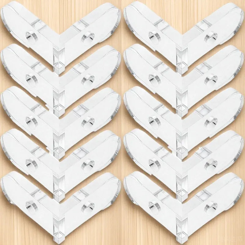 15Pcs Acrylic Corner Fasteners Clear Transparent L-Shaped Brackets for Display Boxes Heavy Duty Stability Protection Internal