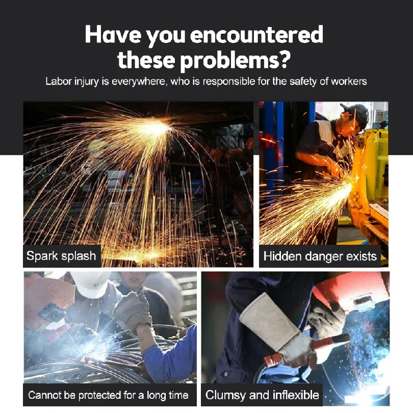 Fully Protective Welding Hood Washable, Breathable, Flame-Retardant Hooded Cap Splash-Proof and Dust-Proof Safety Helmet
