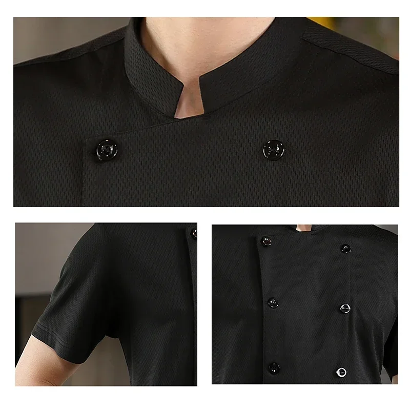 2025halloween Veste de Chef pour hommes, uniforme de cuisine de Service alimentaire, veste de cuisinier pour femme, chemise