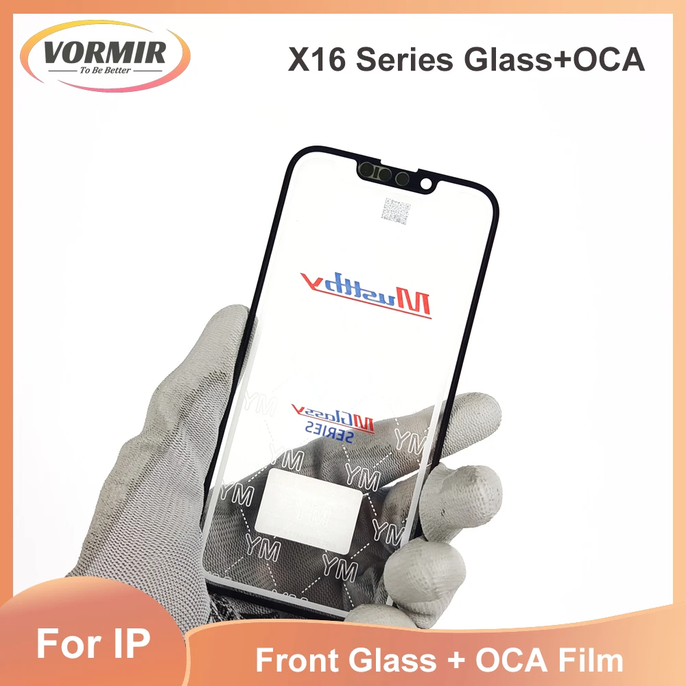 

New 5pcs LCD Screen Front Outer Glass+OCA Film External Glasses Lens Panel Parts Replacement For iPhone 16 15 14 Pro Max Repair