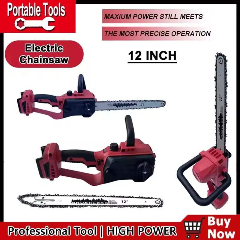 

Беспроводная электрическая цепная пила Fit Milwaukee 12 дюймов с автоматической смазкой для распиловки деревьев и заготовки дров