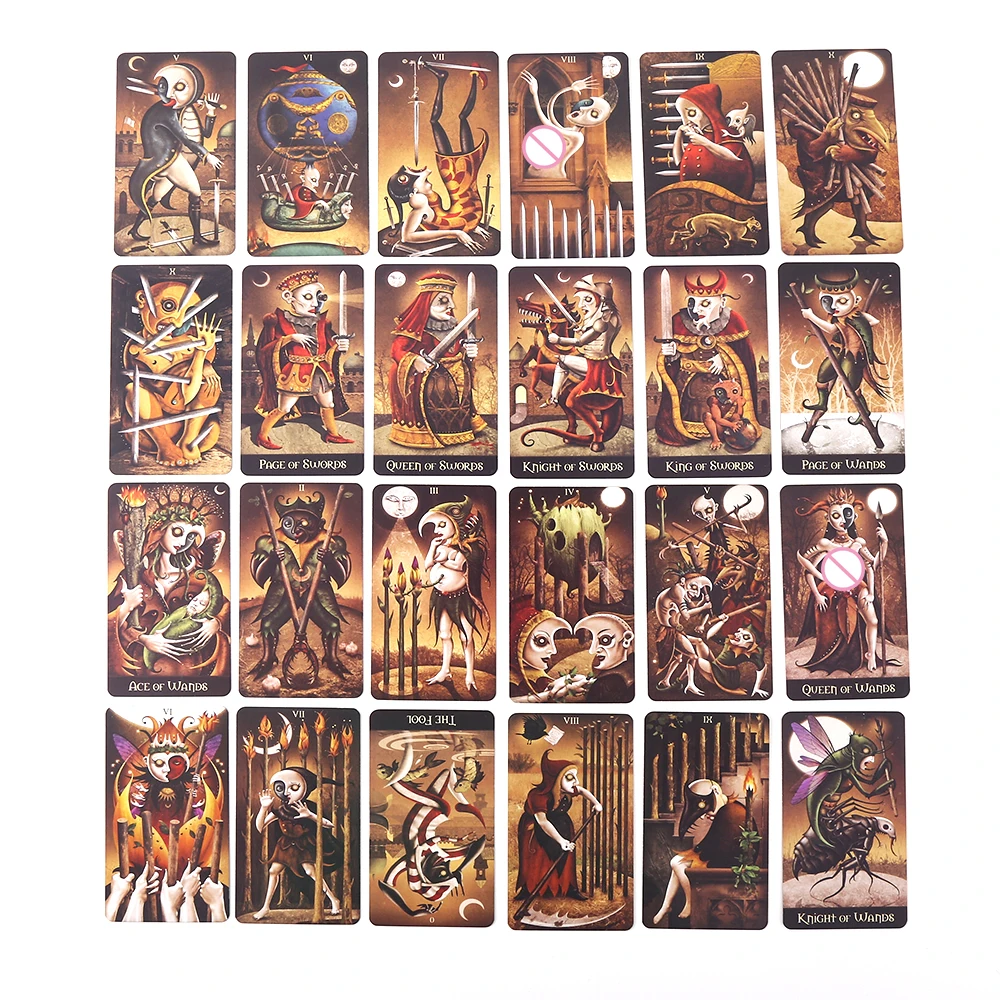 24 Style Tarot In Tin Box Gilded Edge For Beginners Fortune Telling Game Card Oracle 78 Card Deck Exquisite Gifts for Friends