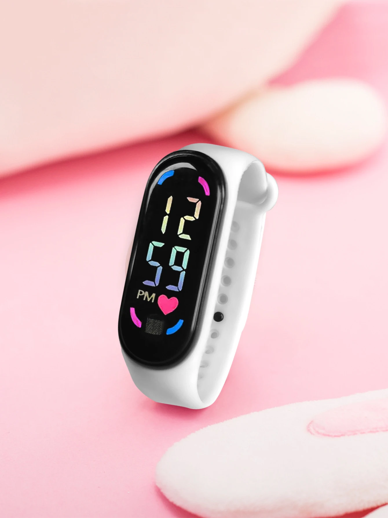 Moda simples crianças relógio eletrônico display LED relógio digital estilo esportivo