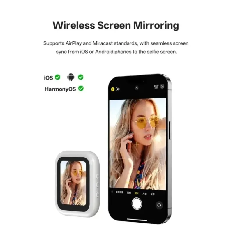USB Wireless Magnetic Phone Selfie Monitor Portable Display Screen Extender for iPhone Android Vlog Live Streaming Selfie Use FX