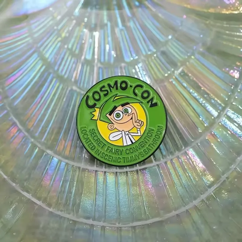 The Fairly Oddparents المينا دبوس الرسوم المتحركة الكوميدية لطيف الكرتون تيمي كوزمو واندا بروش معدني شارة ظهره ملحقات الهدايا