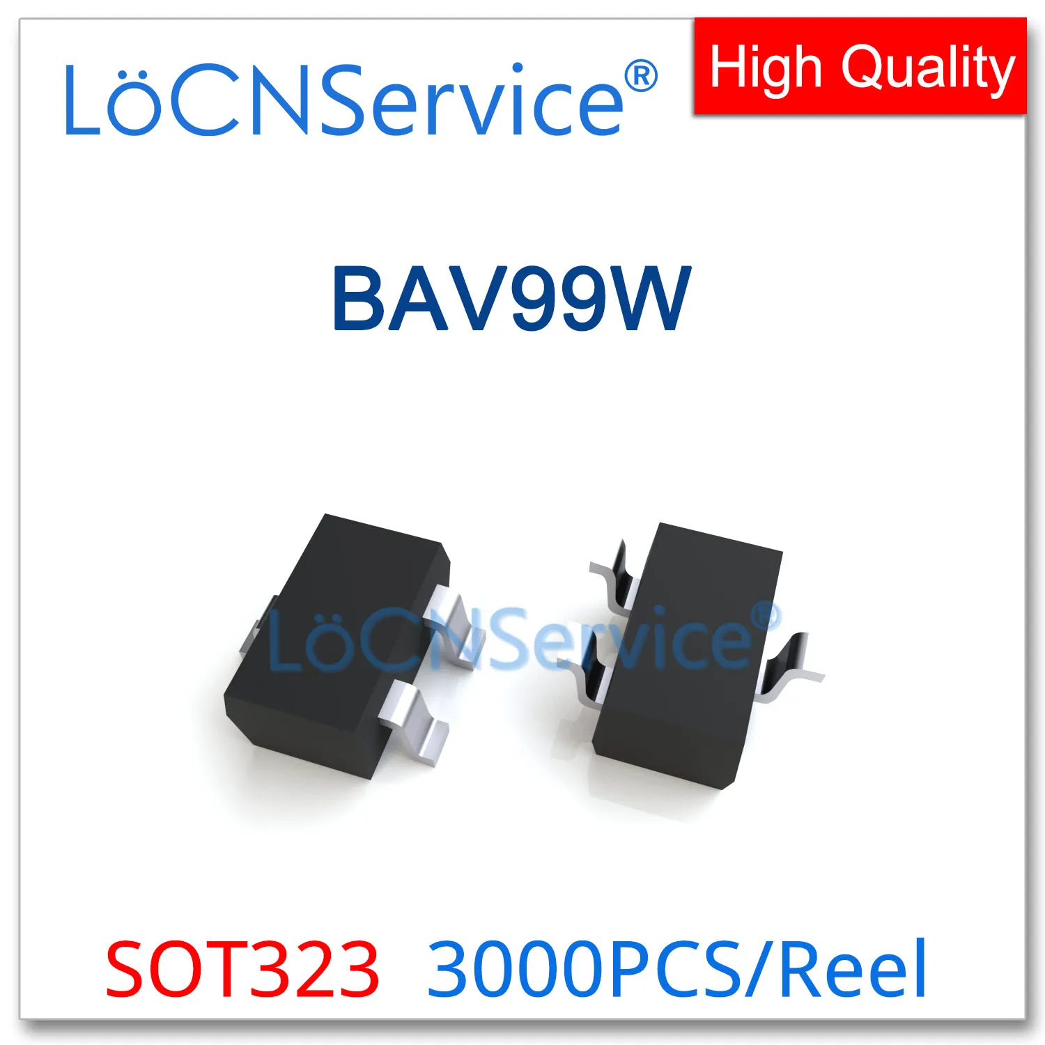 LoCNService 3000PCS SOT323 SC70D BAV99W A7 A7W Dual Series Switching Diode Chinese High Quality