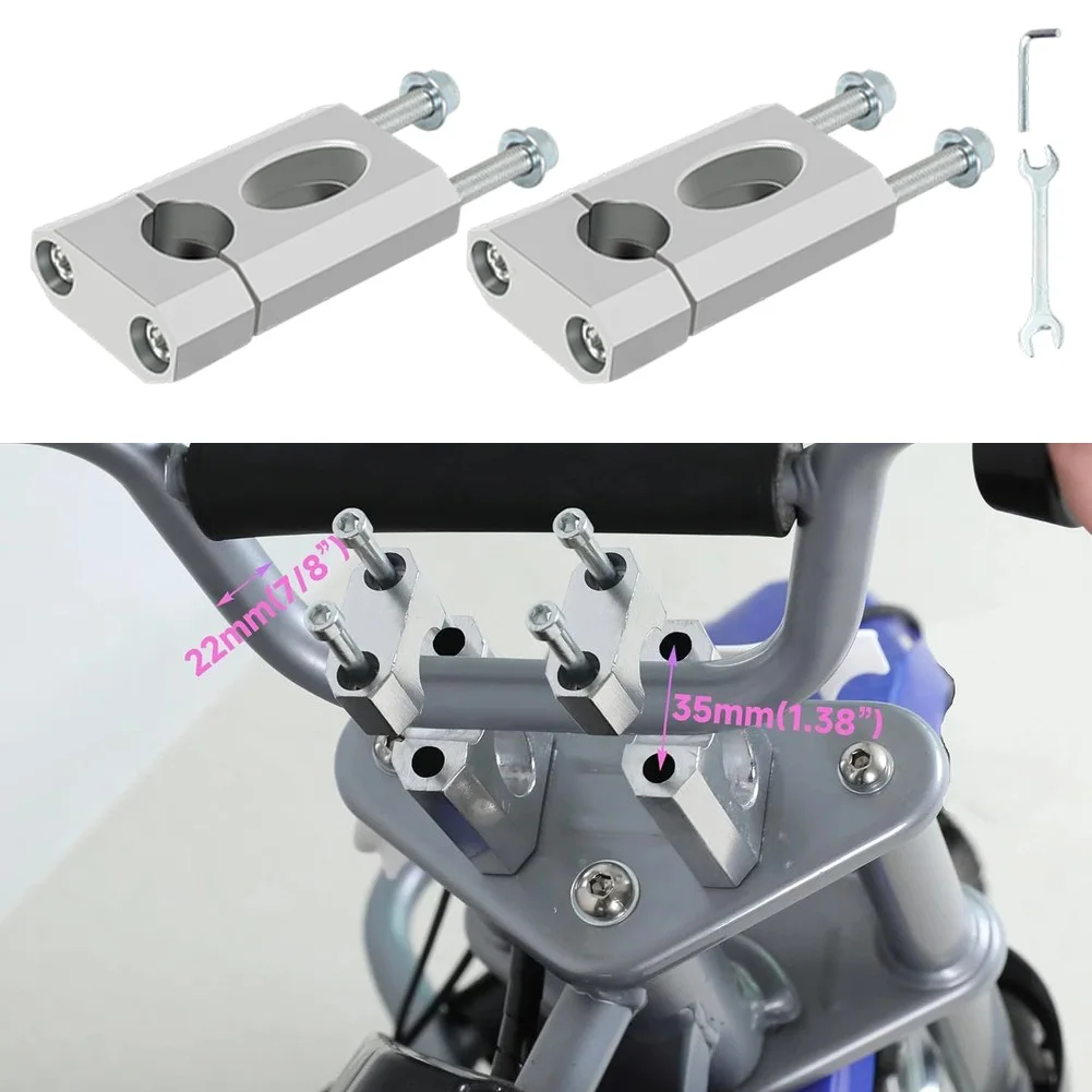 Improved Riding Posture Risers Handlebar Risers Mount Clamp Handlebar Risers Aluminum Construction Improved Riding Posture