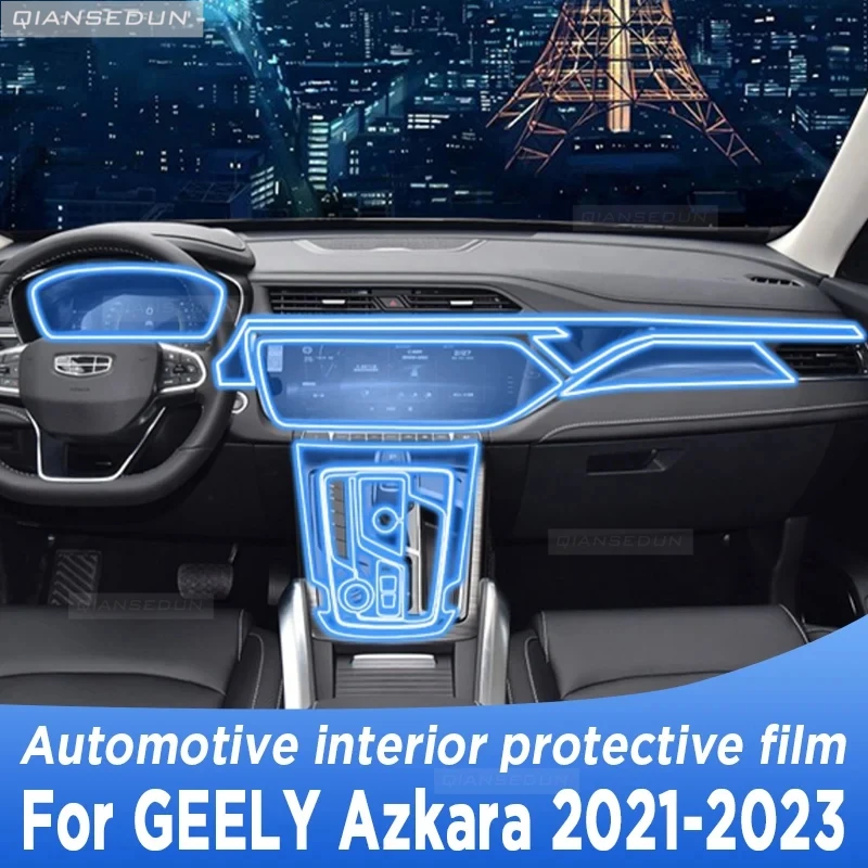 

For GEELY Azkarra 2023 2022 Gearbox Panel Navigation Automotive Interior Screen Protective Film TPU Anti-Scratch Sticker Protect