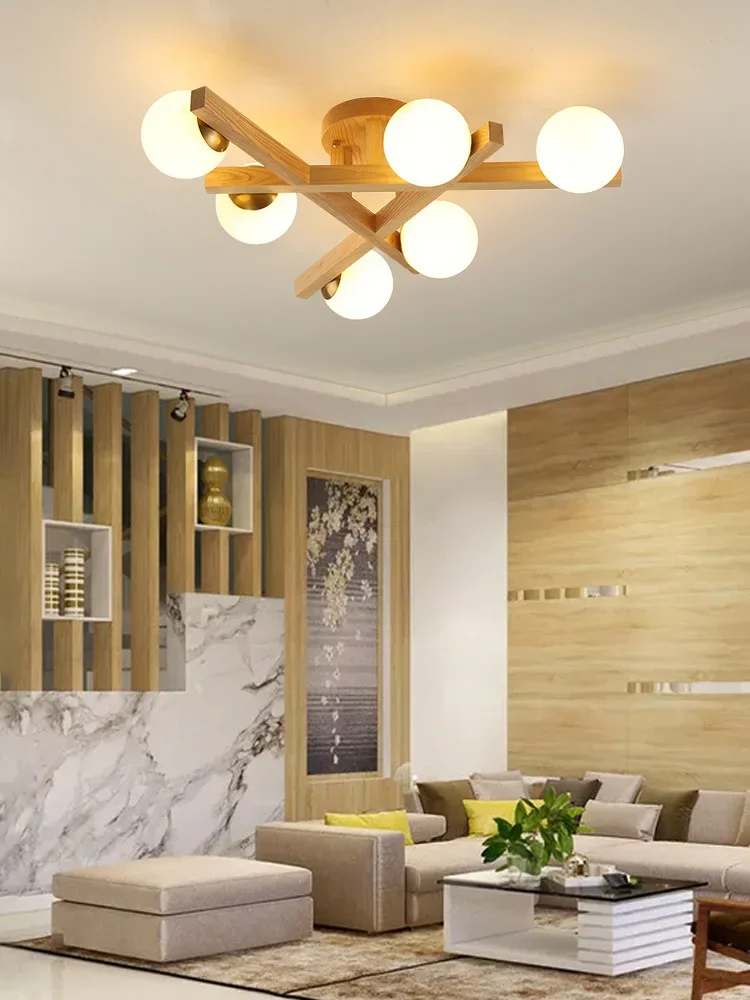 

New Chinese ceiling lamp living room modern simple atmosphere home retro light luxury Japanese bedroom lamp