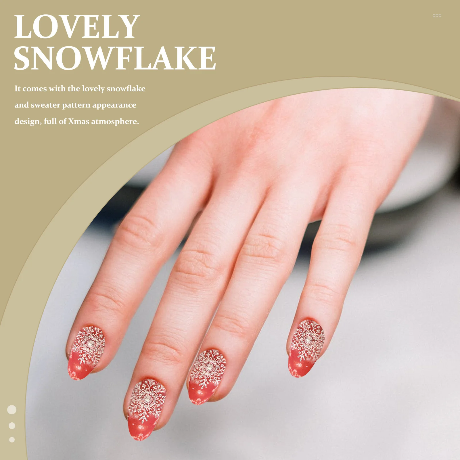 4Sets Nail Art Stickers Kerst Sneeuwvlok Trui Patroon Manicure Decoratie DIY Vingernagel Decals Kerst Stijl Nail Art Decoratie