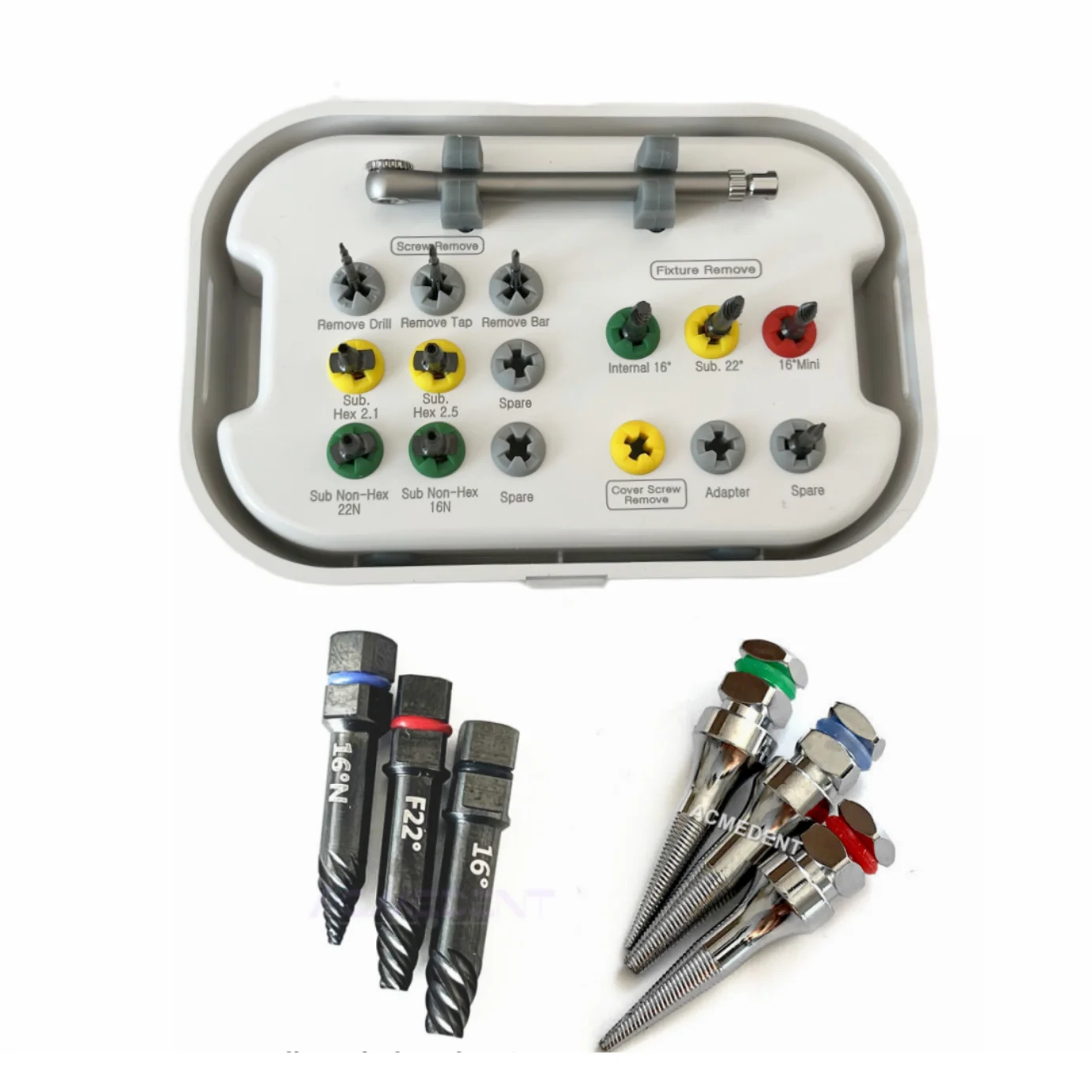 Dental Broken Screw Extractor Fixture Repair Remove Implant Pick Up SOS Kit or Only Screws Tool Set