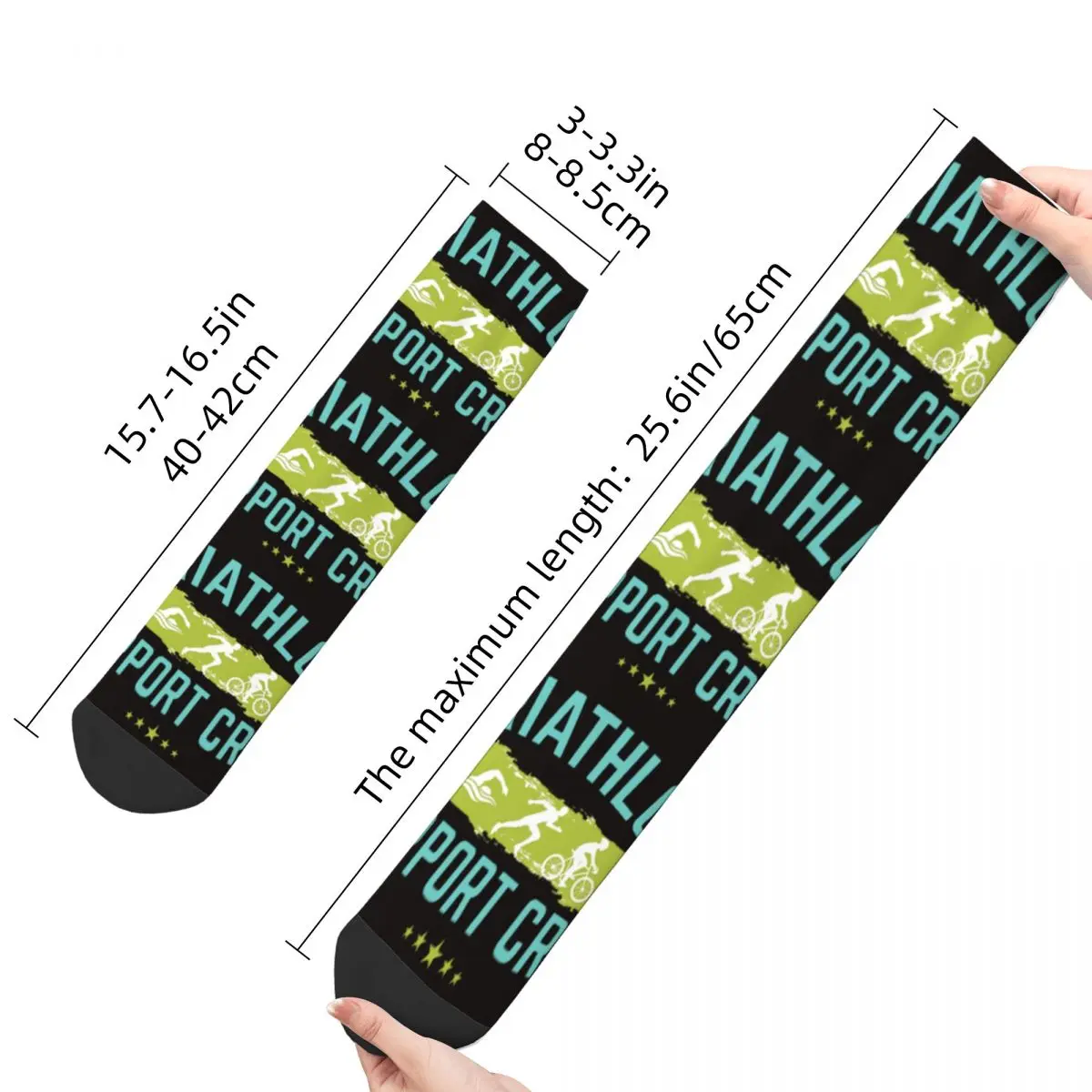 Unisex Hip Hop Happy Socks, Support Crew 1, Street Style, Louco, Inverno