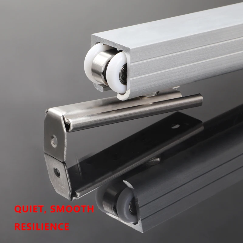 Stainless Steel Hanging Wheel Sliding Door Pulley Wooden Door Sliding Door Bathroom Silent Hanging Rail Glass Door Track