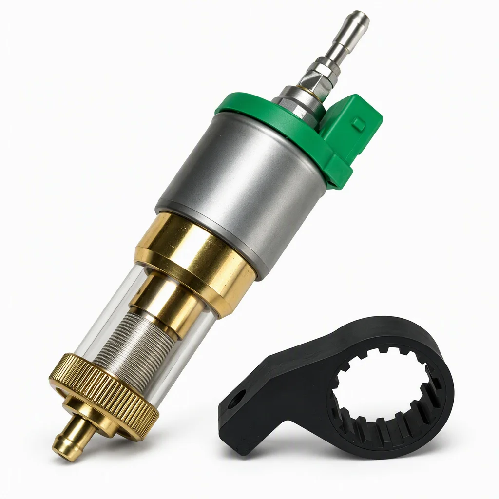 Pulse Fuel Pump with Filter, Copper 16ml/22ml/28ml, 12V/24V, with Anti-Vibration Bracket for 1-5KW Parking Air Heater