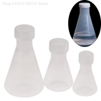 50-1000ml Conical Flask With Cap And Scale, Lab Plastic Erlenmeyer Flask With Screw Lid For Laboratory Experiment