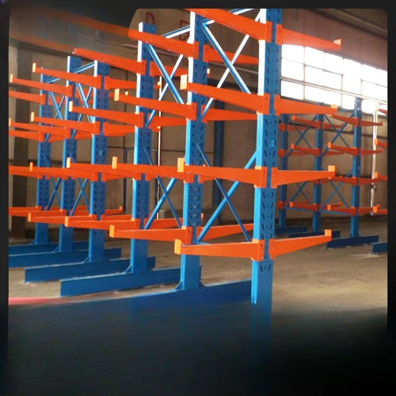 Retractable cantilever shelves, plate aluminum pipes, storage hand racks