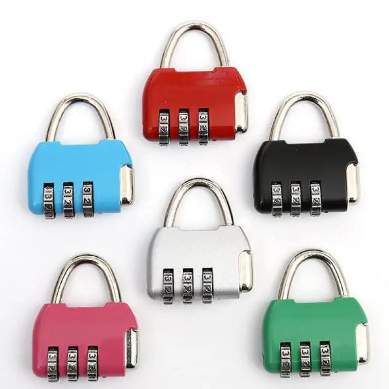 Mini Password Padlock Student Dormitory Door Lock Cabinet Lock Wallet Zinc Alloy Luggage Password Small Lock Backpack Luggage