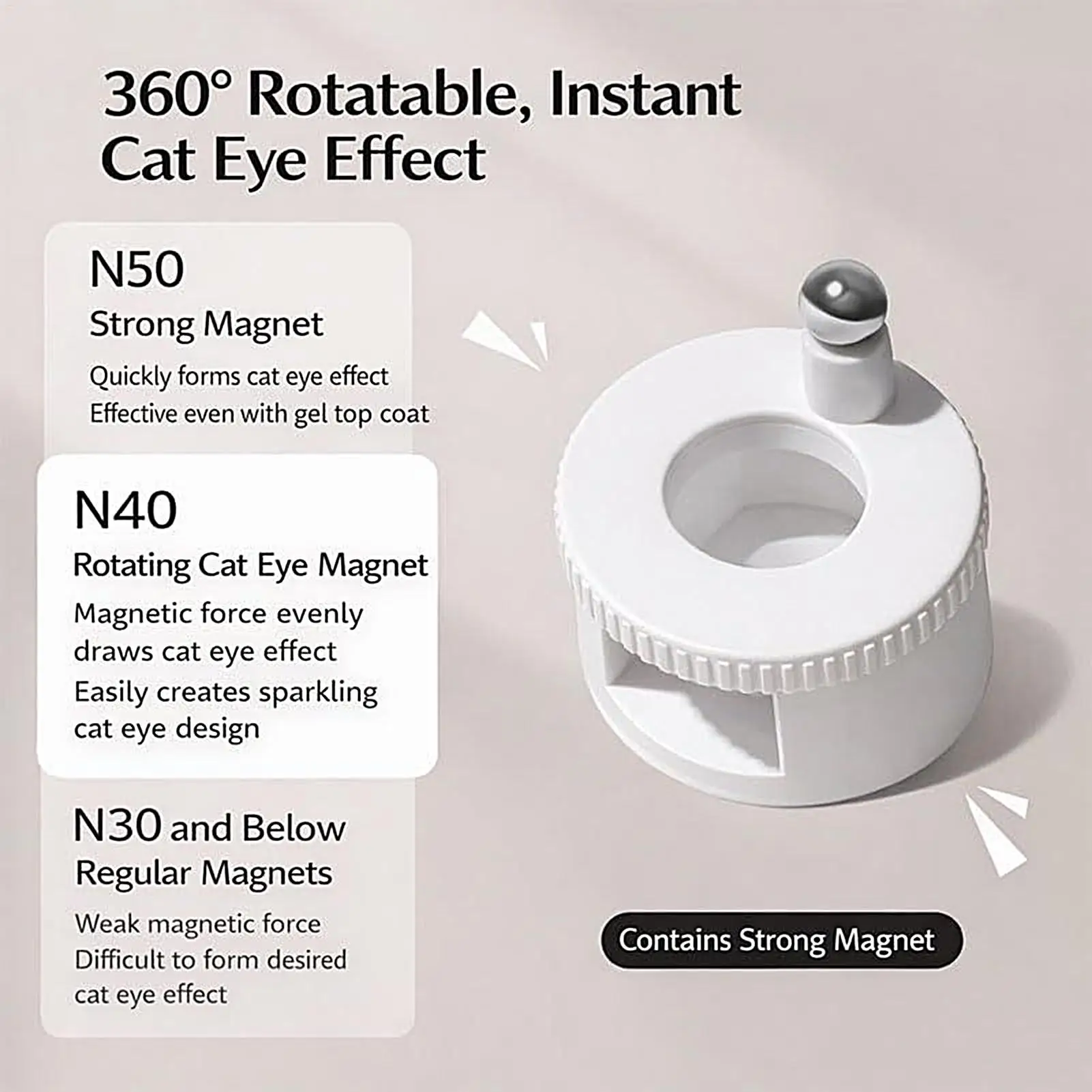 Magnets for Nails Rotating Manicure Art Tool Nail Gel Magnetic Tool for Women Girls Beginners Home Salon Studio Design Practice view 5