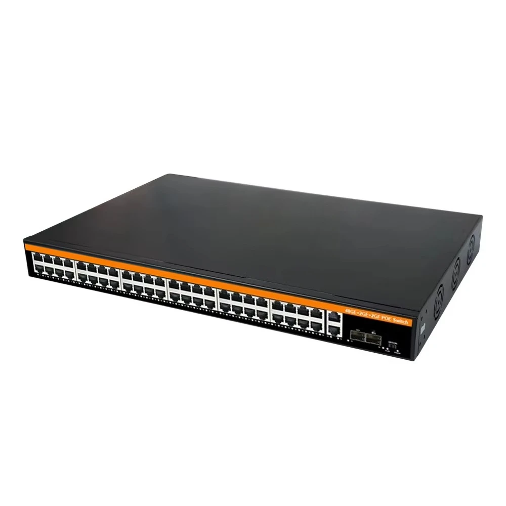 OEM Gigabit 48 PoE Ports 2 1000Mbps Uplink 2 SFP Port 700W CCTV IP Camera IEEE802.3AT/AF Ethernet LAN Switch 48V VLAN PoE Switch