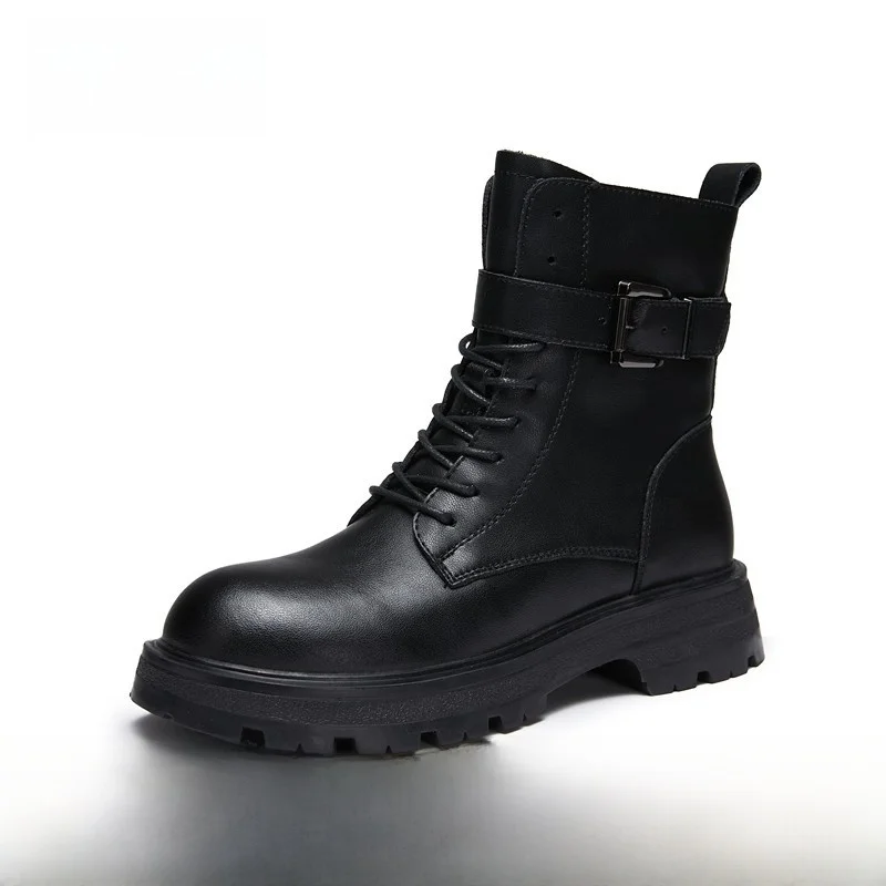 

Сапоги Aee Love Thi Bot, женские сапоги из воловьей кожи на среднем каблуке с боковой молнией, рыцарские сапоги, кожаные ботинки с круглым носком