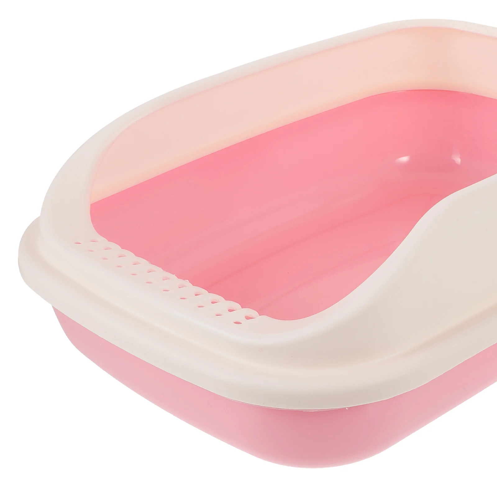 

Portable Cat Litter Box Open Design Low Entry Travel for Small Cats Lightweight Hard Plastic Floor ProtectionEasy Clean Pet