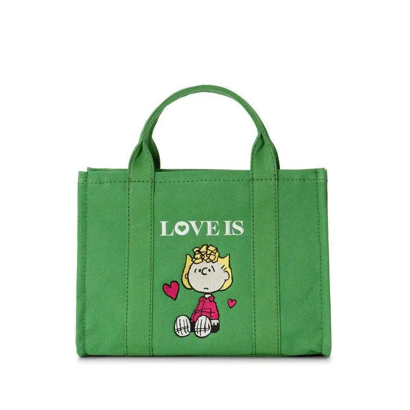 Cartoon Snoopy Charlie Brown Canvas Bag Women's Casual and Versatile One Shoulder Crossbody Bag Large Capacity Handbag Gift