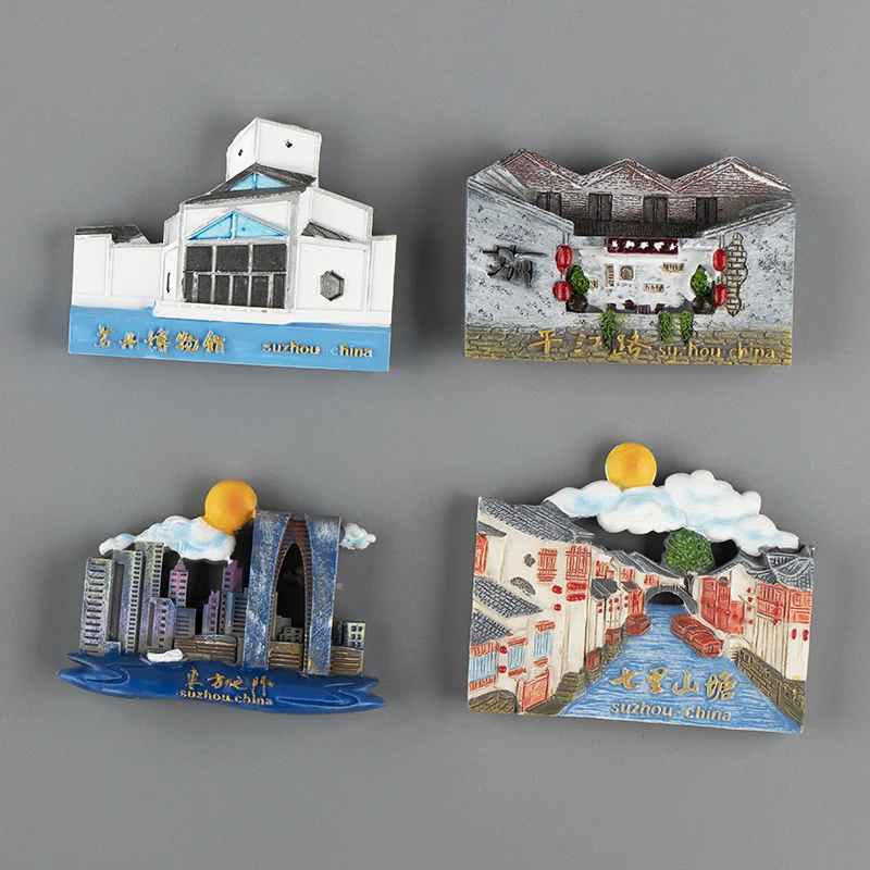 Suzhou tourism commemorative refrigerator sticker 3D