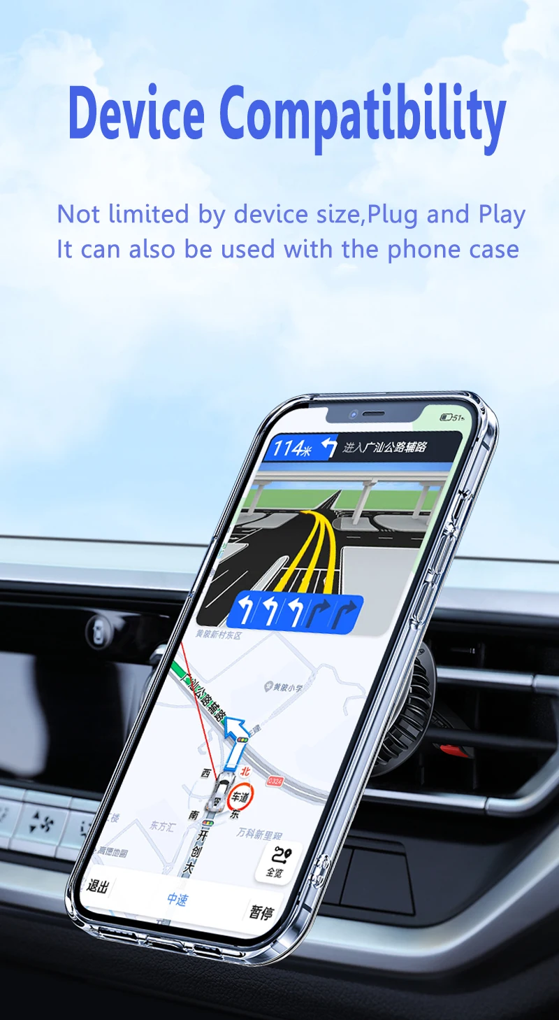 Magnetischer Handyhalter, kompatibel mit MagSafe, Autohalterung für iPhone 14, 13, 12, Auto-Entlüftungsclip, Handyhalterung, Handyhalterung – Detail 21