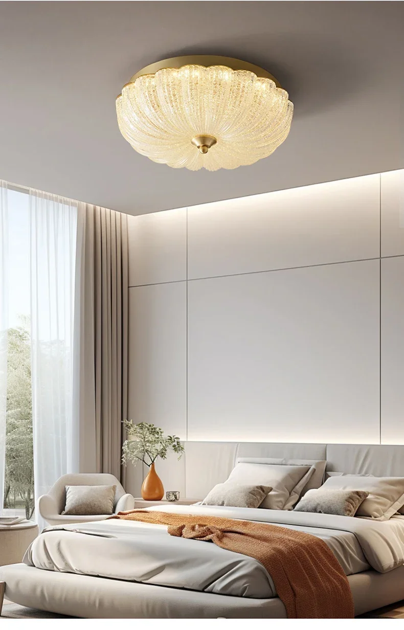 New Technology Acrylic Lampshade Crystal Sand Ceiling Light for Living Room Dining Room Bedroom Corridor LED Lighting Fixtures