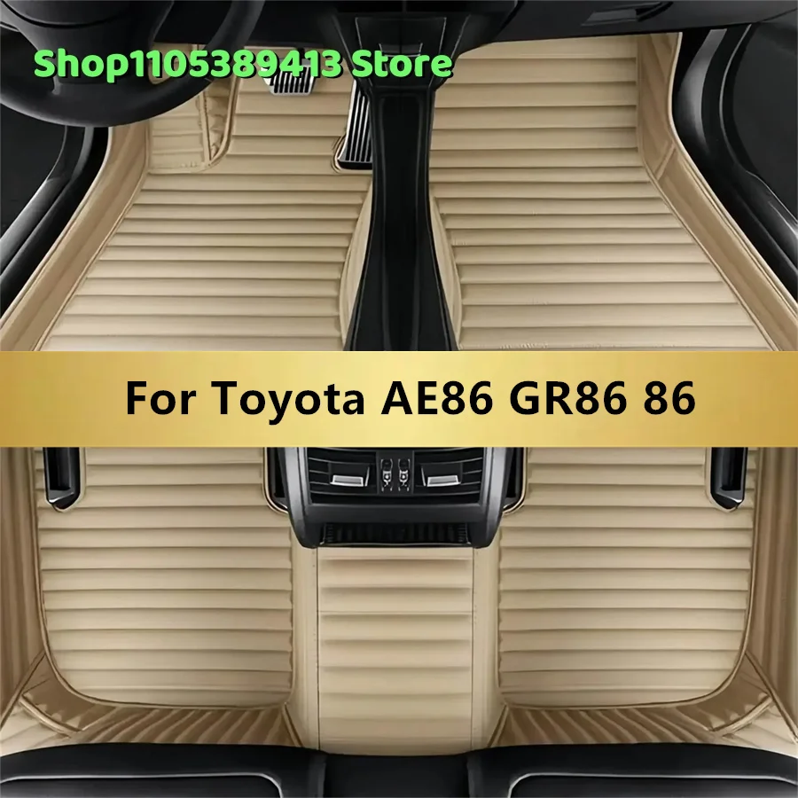 

Автомобильные коврики из искусственной кожи на заказ для Toyota AE86 GR86 86 2021 2020 2019 2018 2017, аксессуары для авто, коврики, ковровые покрытия