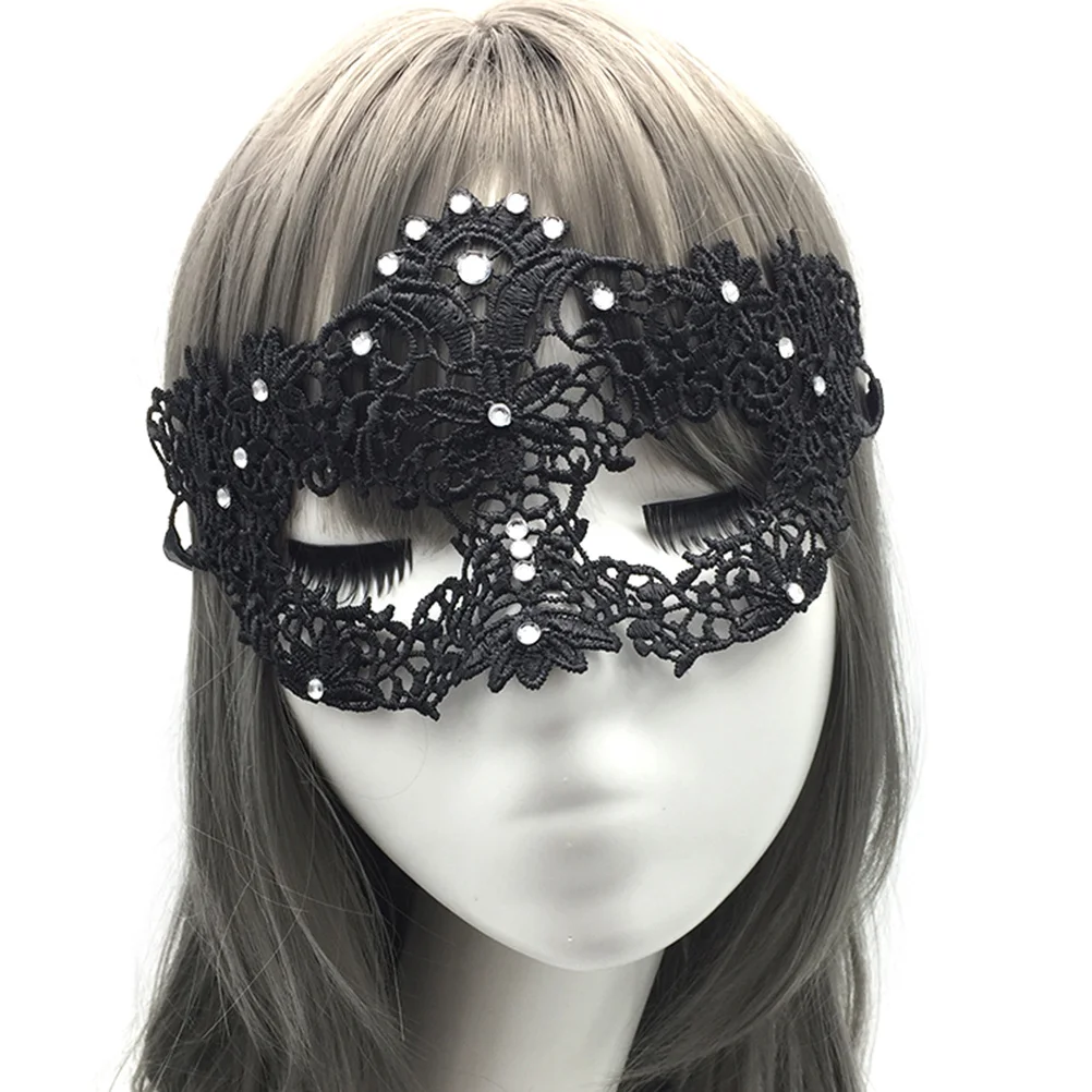 

Women's Classic Half Masquerade Mask Flower Heart Reusable Sturdy Ribbon Tie for Halloween Party
