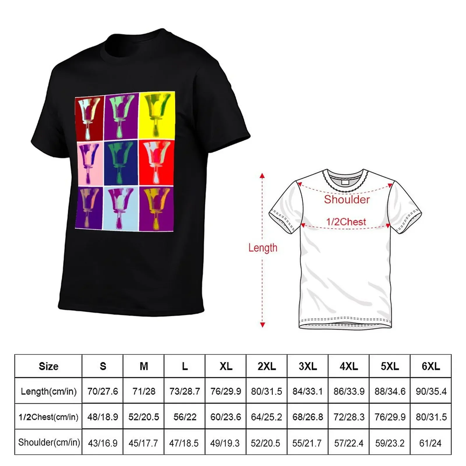 Pop Art Serial Handbell Grid T-Shirt anime t shirts customs design your own men t shirt