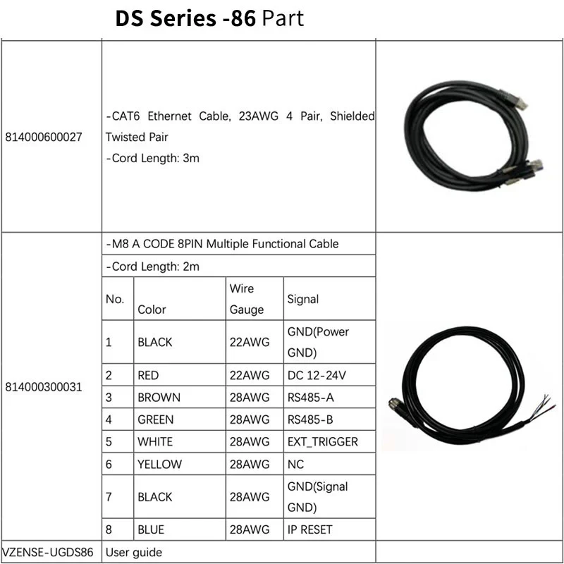 Industrial Grade, High Precision,5m 1600*1200 Vzense DS86 DS87 ToF 3D Cameras