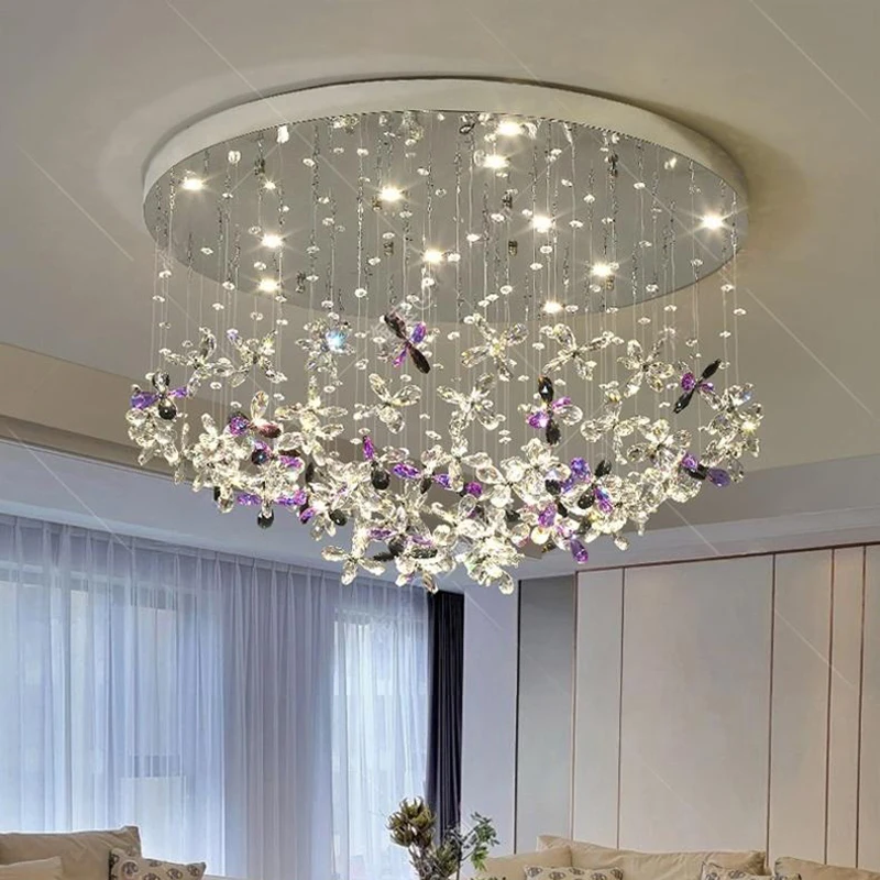 

home decorationPendant lights, luxury crystal living room chandelier, bedroom Pendant lamp, ceiling light, indoor lighting