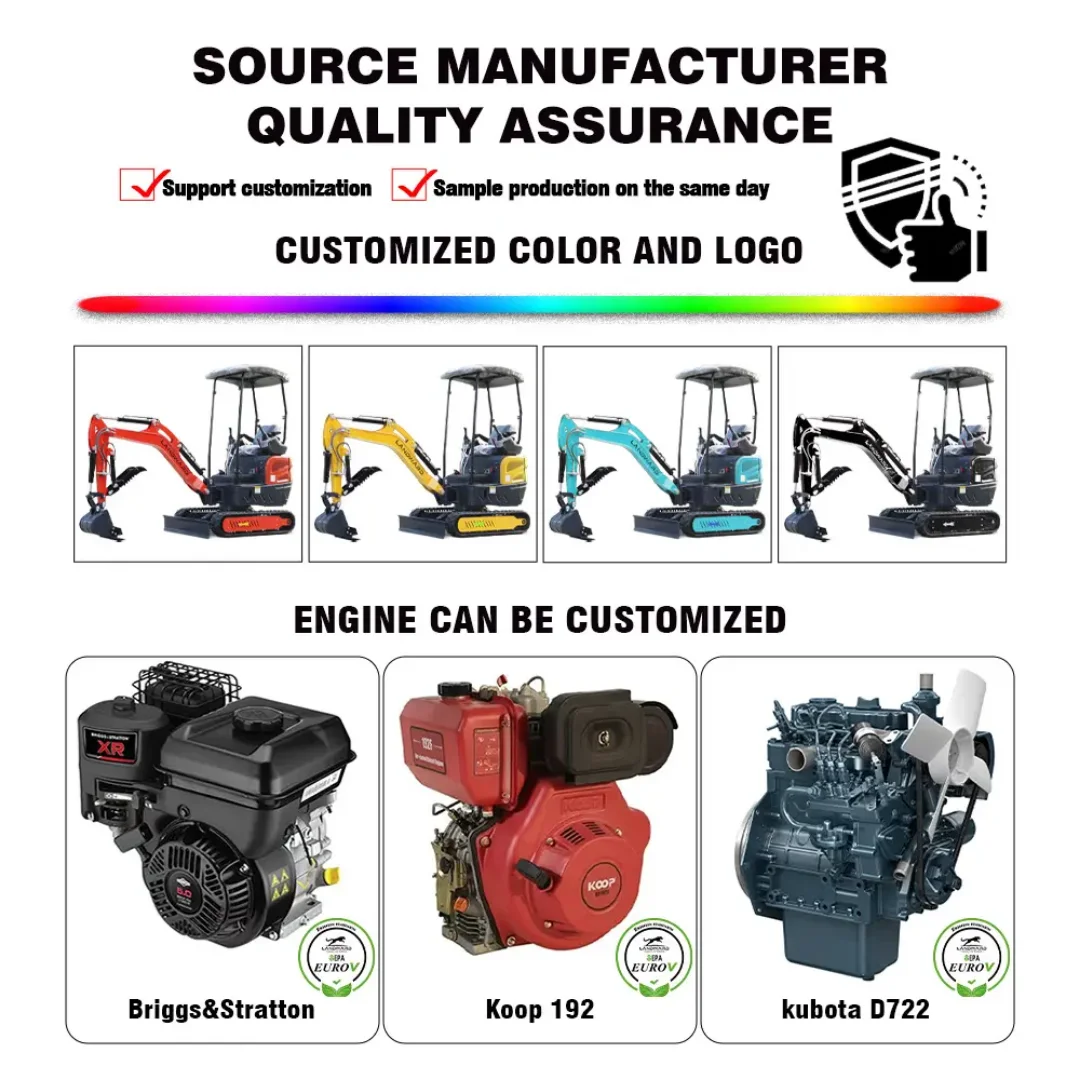 حفار صغير 1.8T حفار صغير 39Hp Kubota حفارات زاحفة هيدروليكية صغيرة 2 طن 1.5 طن للاستخدام المزدوج للمزرعة والهندسة