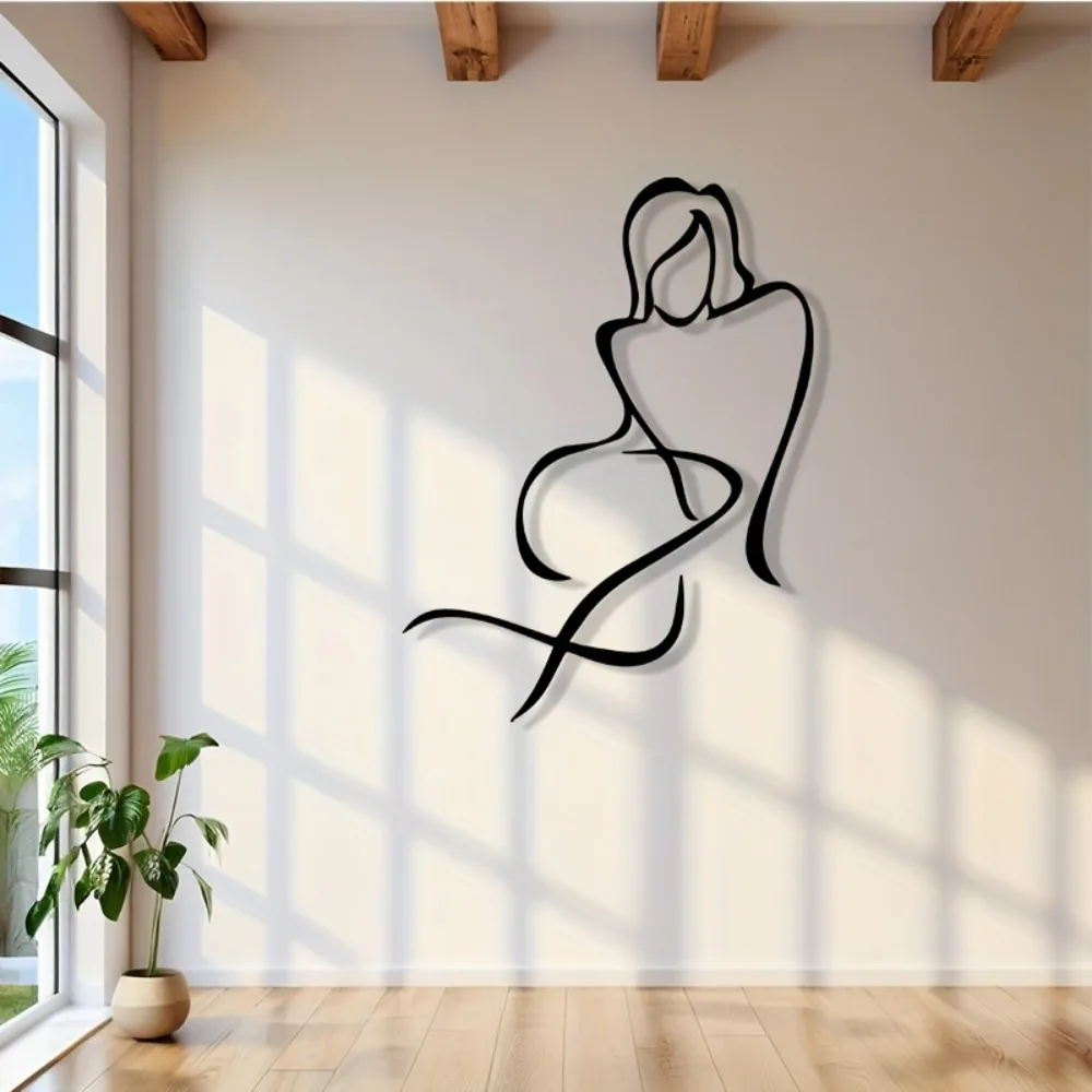 CIFBUY Iron Wall Art Minimalist Metal Sign Waterproof Durable Decor For Living Room Bedroom Home 12x16 Inch