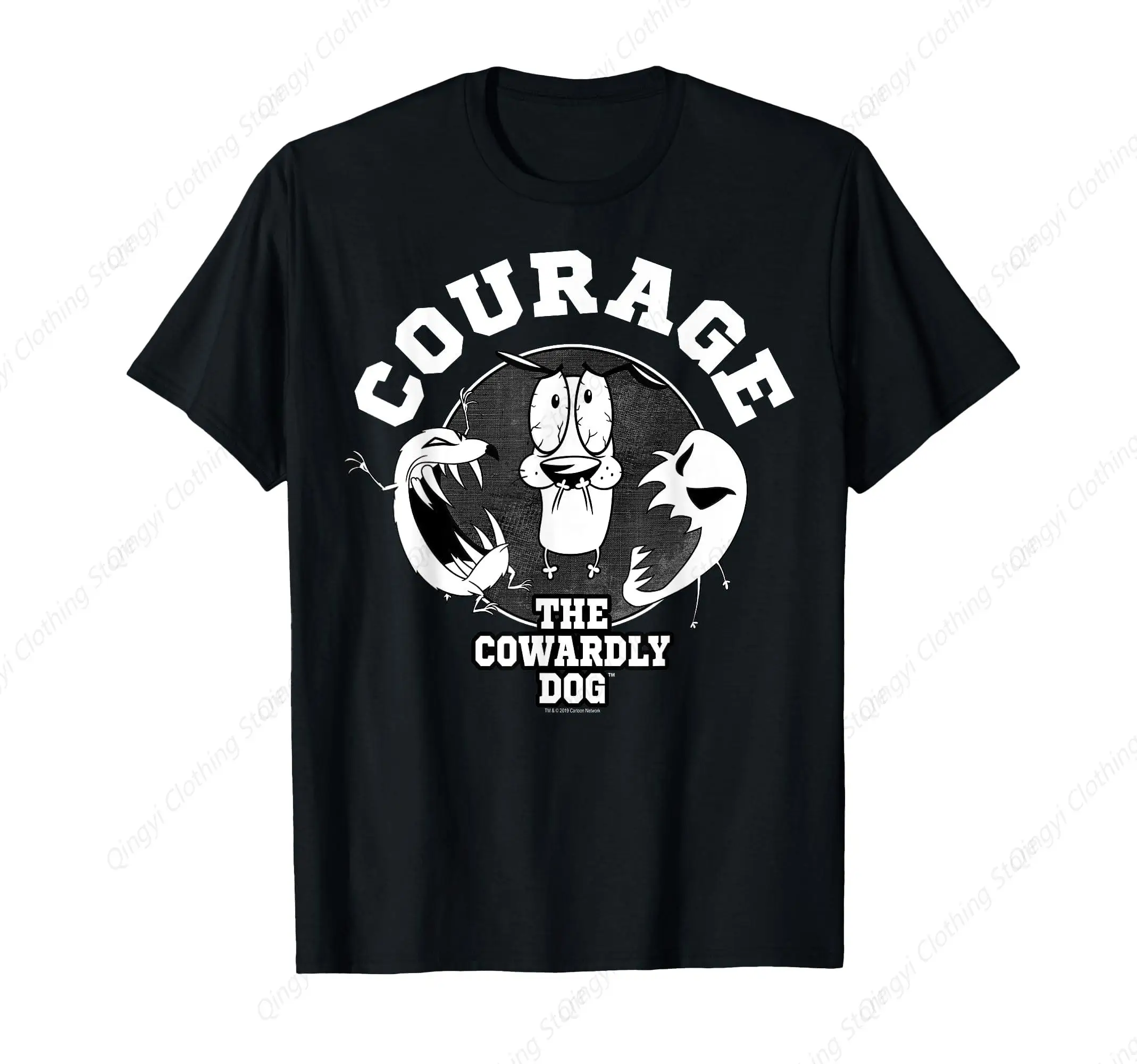 

Courage The Cowardly Dog Circle Portrait T-Shirt