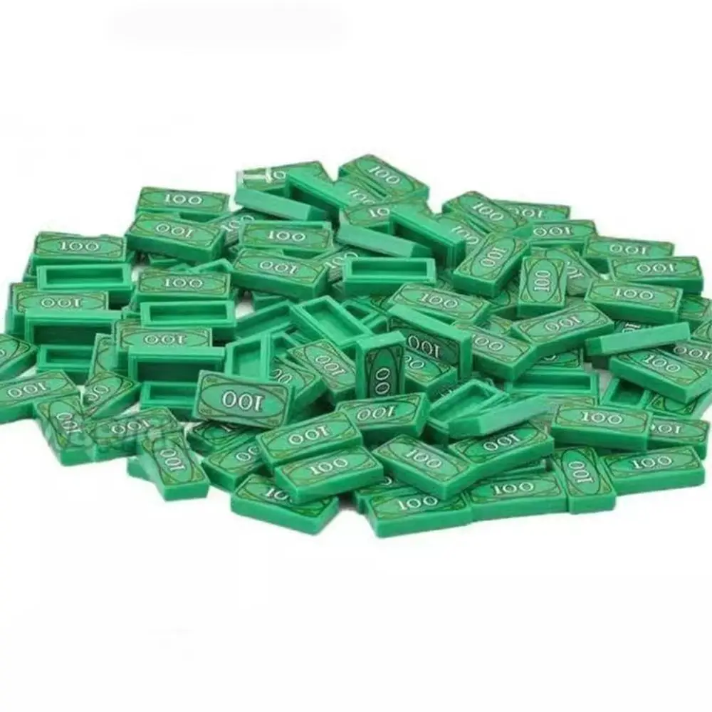 

20pcs Millionaire Building Blocks Toys Money Dollar USD Kids Collection Souvenir Green Funny Small Pellet Block Accessories Gift