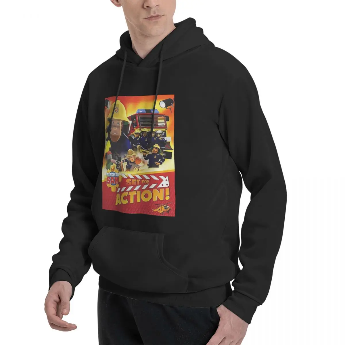 Cartoon Firefighter Fireman Sam Hoodies Men's Women Casual Pullover Sweatshirt Harajuku Long Sleeve Streetwear Autumn Winter