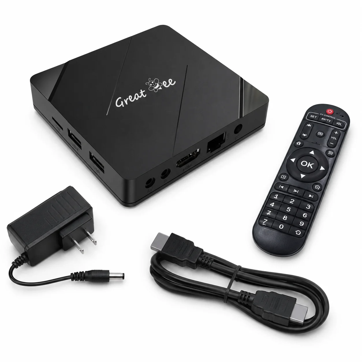Great Bee Arabic TV Box, Greatbee Android 10 2G 16G Smart 4K Arabic Media Player Arab Satellite Receiver