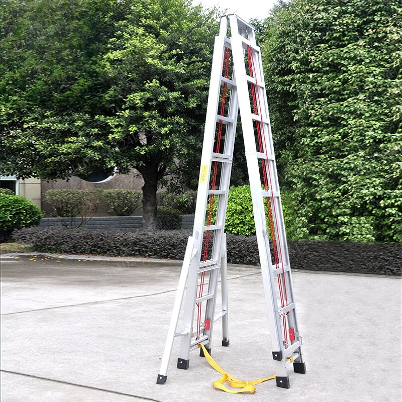 Engineering ladder Thickened and reinforced fire ladder Decoration Telescopic ladder Lift aluminum alloy